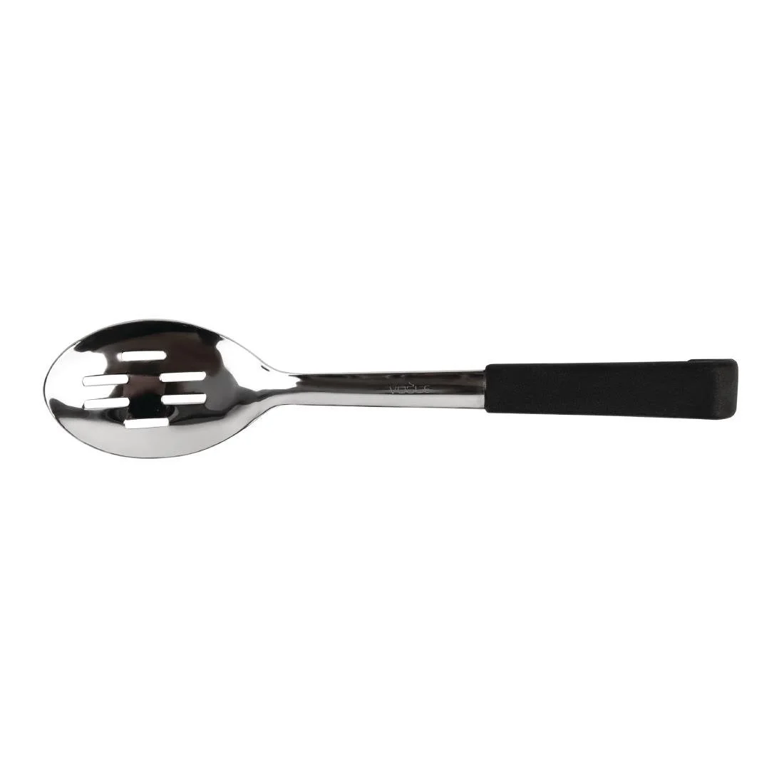 Vogue Slotted Serving Spoon Black Handle 340mm - Image 3