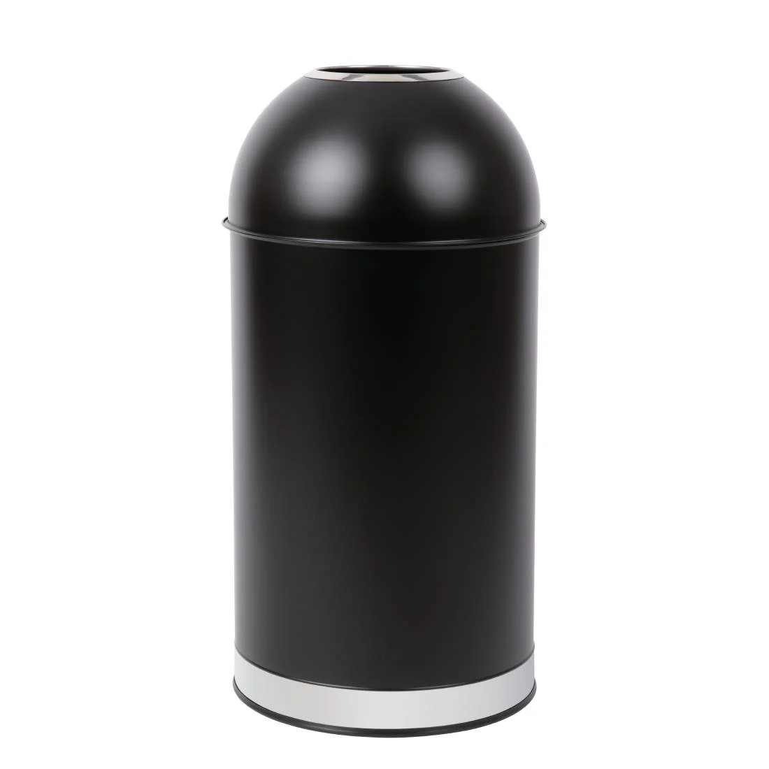 Bolero Bullet Bin with Open Top Lid Black 40Ltr - Image 1