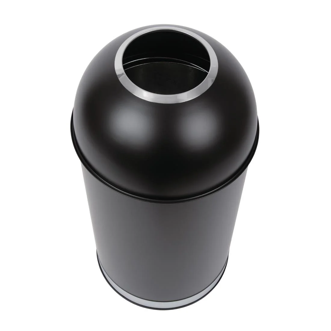 Bolero Bullet Bin with Open Top Lid Black 40Ltr - Image 2