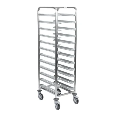 Matfer Bourgeat 12 Tray Cafeteria Trolley Grey - Image 1