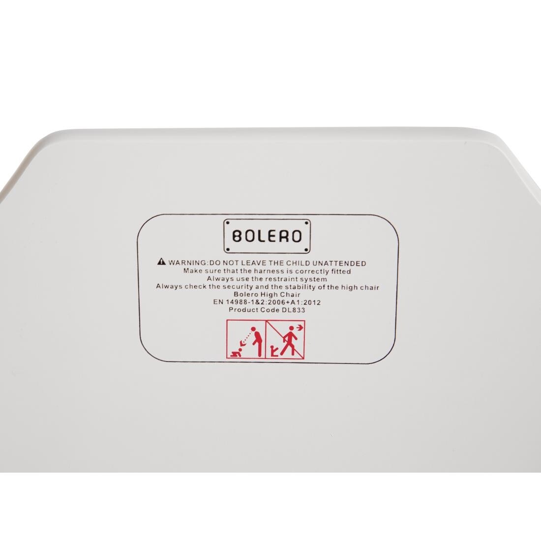 Bolero Wooden High Chair Antique White Finish