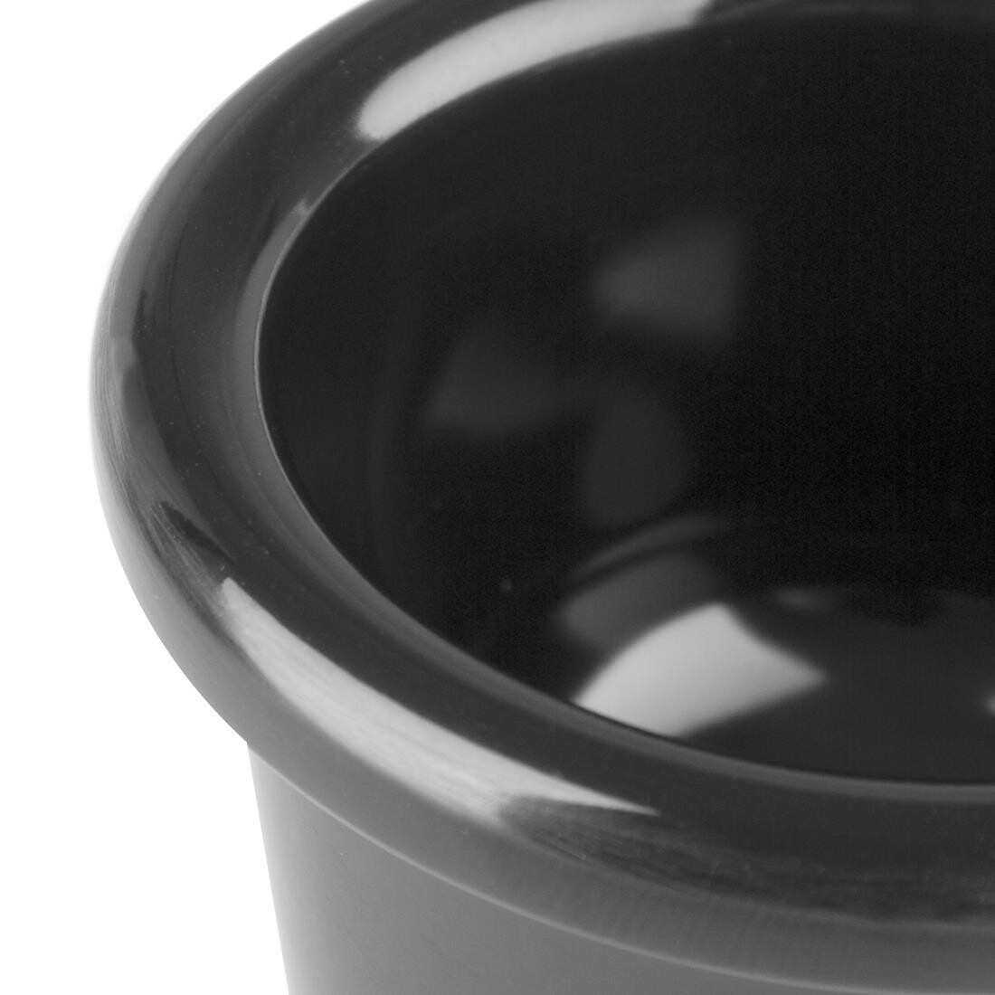 Kristallon Melamine Plain Ramekins Black 63mm