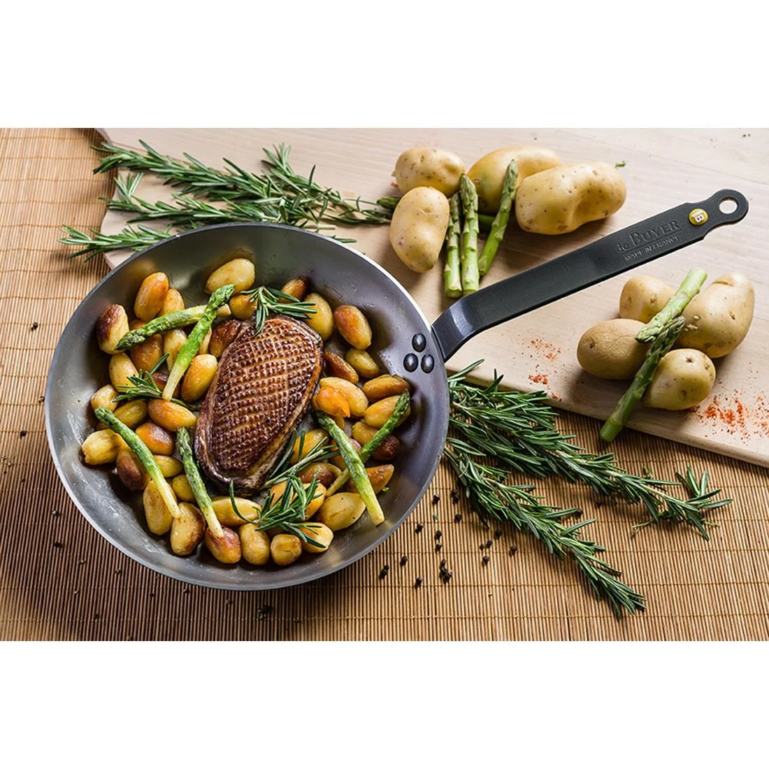 De Buyer Mineral B Black Iron Induction Frying Pan 280mm