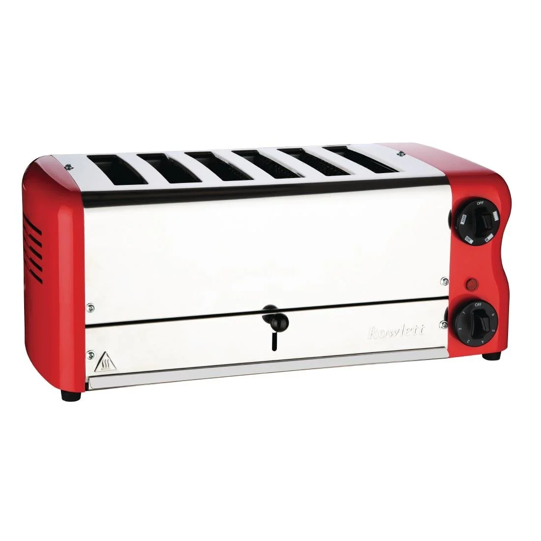 Rowlett Esprit 6 Slot Toaster Traffic Red w/2x Additional Elements & Sandwich Cage - Image 1