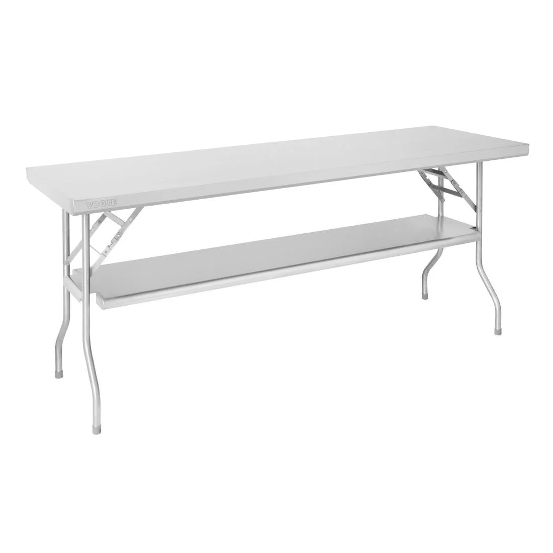 Vogue Stainless Steel Folding Work Table - Image 1