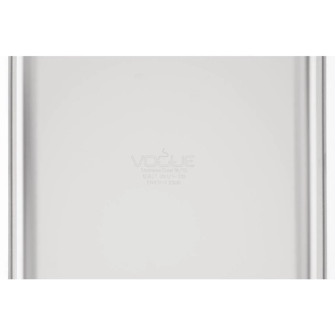 Vogue Heavy Duty Stainless Steel 1/1 Gastronorm Tray 100mm - Image 6