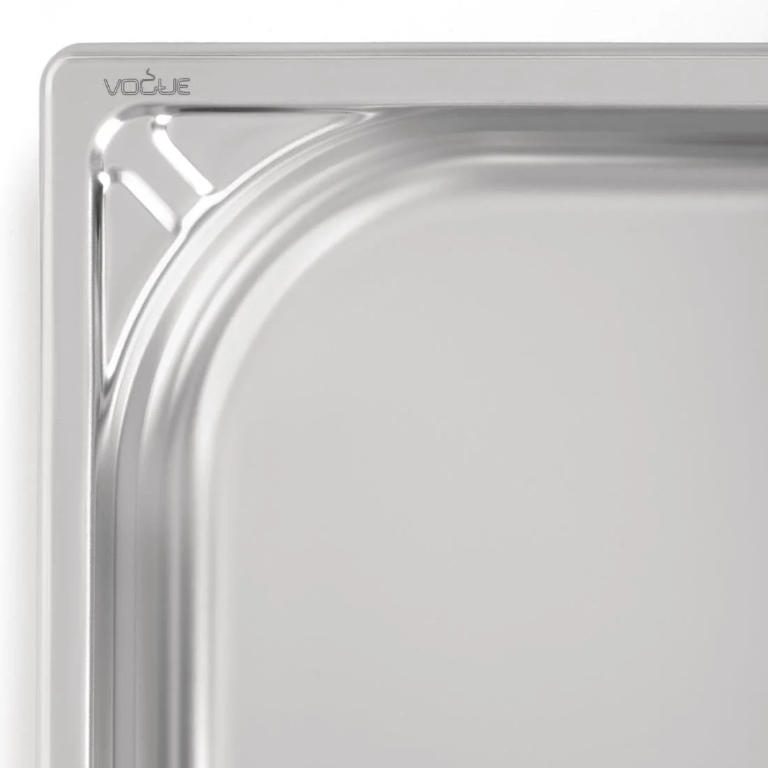 Vogue Heavy Duty Stainless Steel 1/2 Gastronorm Tray - Image 5