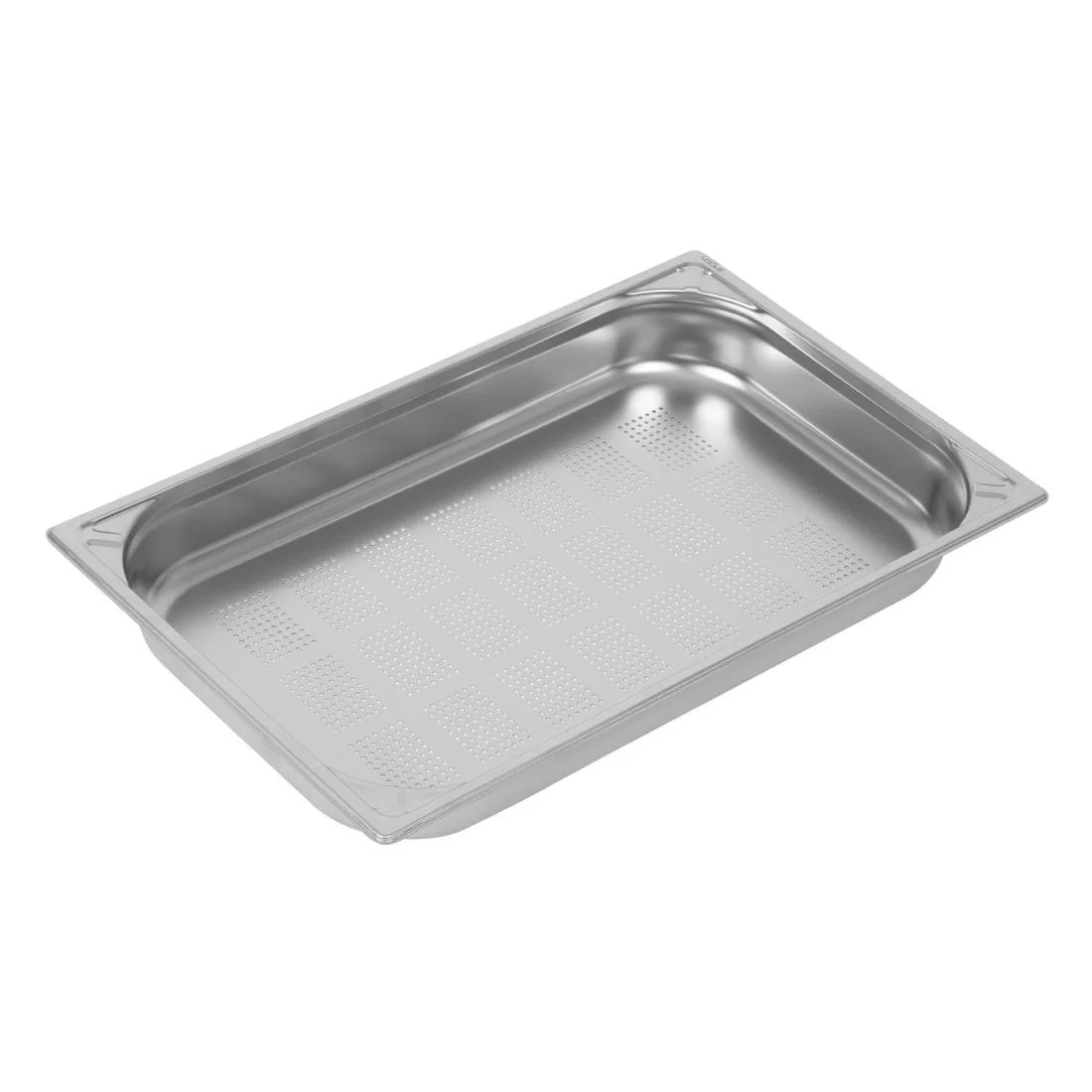 Vogue Heavy Duty Stainless Steel Perforated 1/1 Gastronorm Tray - Image 1