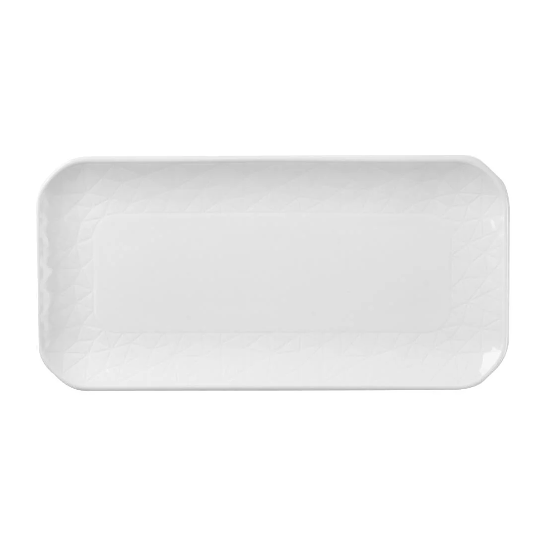 Churchill Alchemy Abstract White Shallow Oblong Trays 265mm (6 Pack) - Image 1