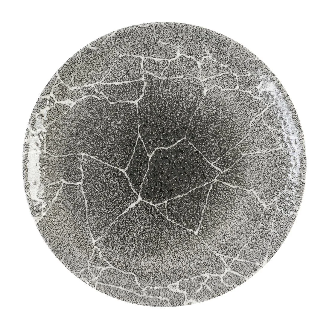 Churchill Studio Prints Kintsugi Quartz Black Coupe Plates 260mm (12 Pack)
