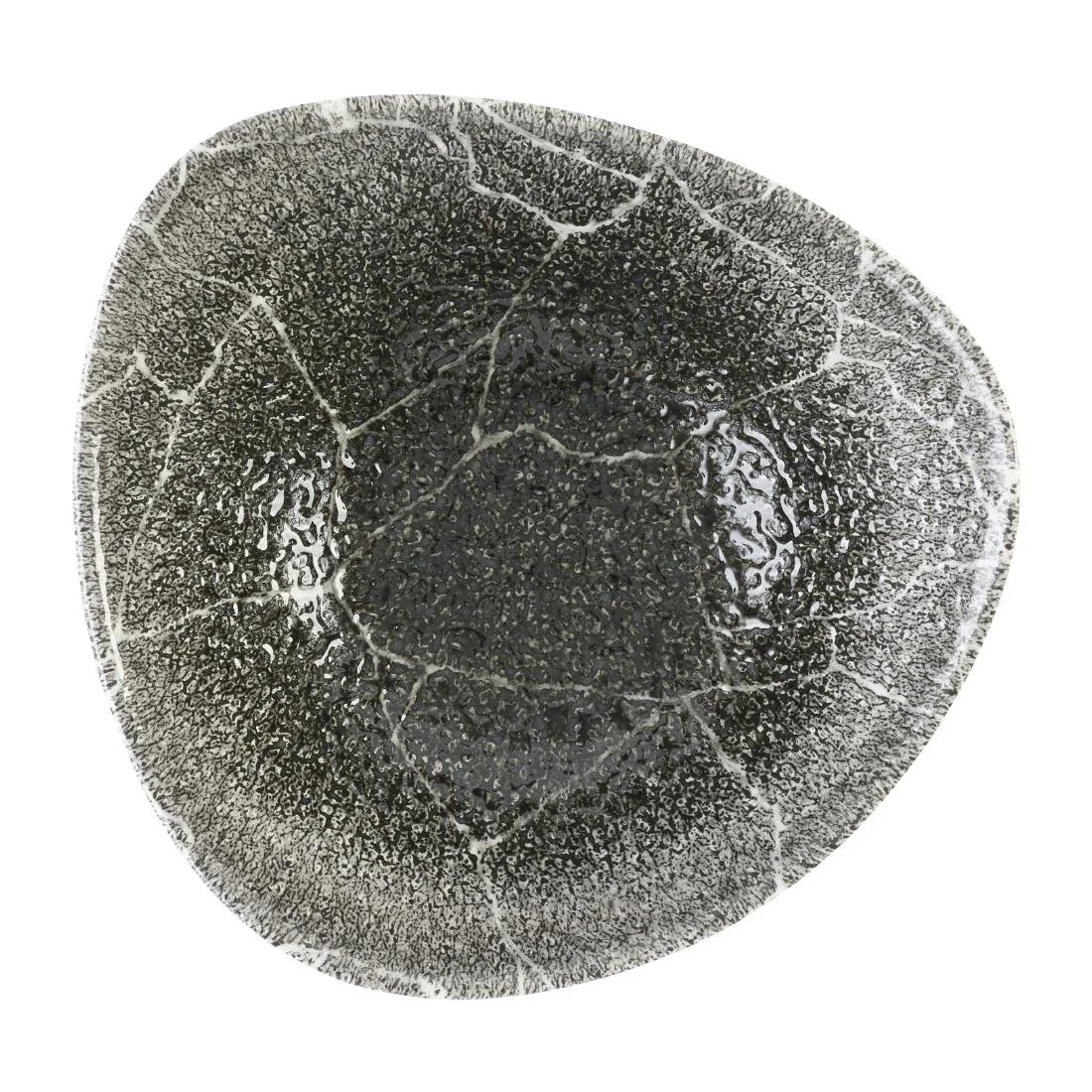 Churchill Studio Prints Kintsugi Quartz Black Triangle Bowls 185mm (12 Pack) - Image 1