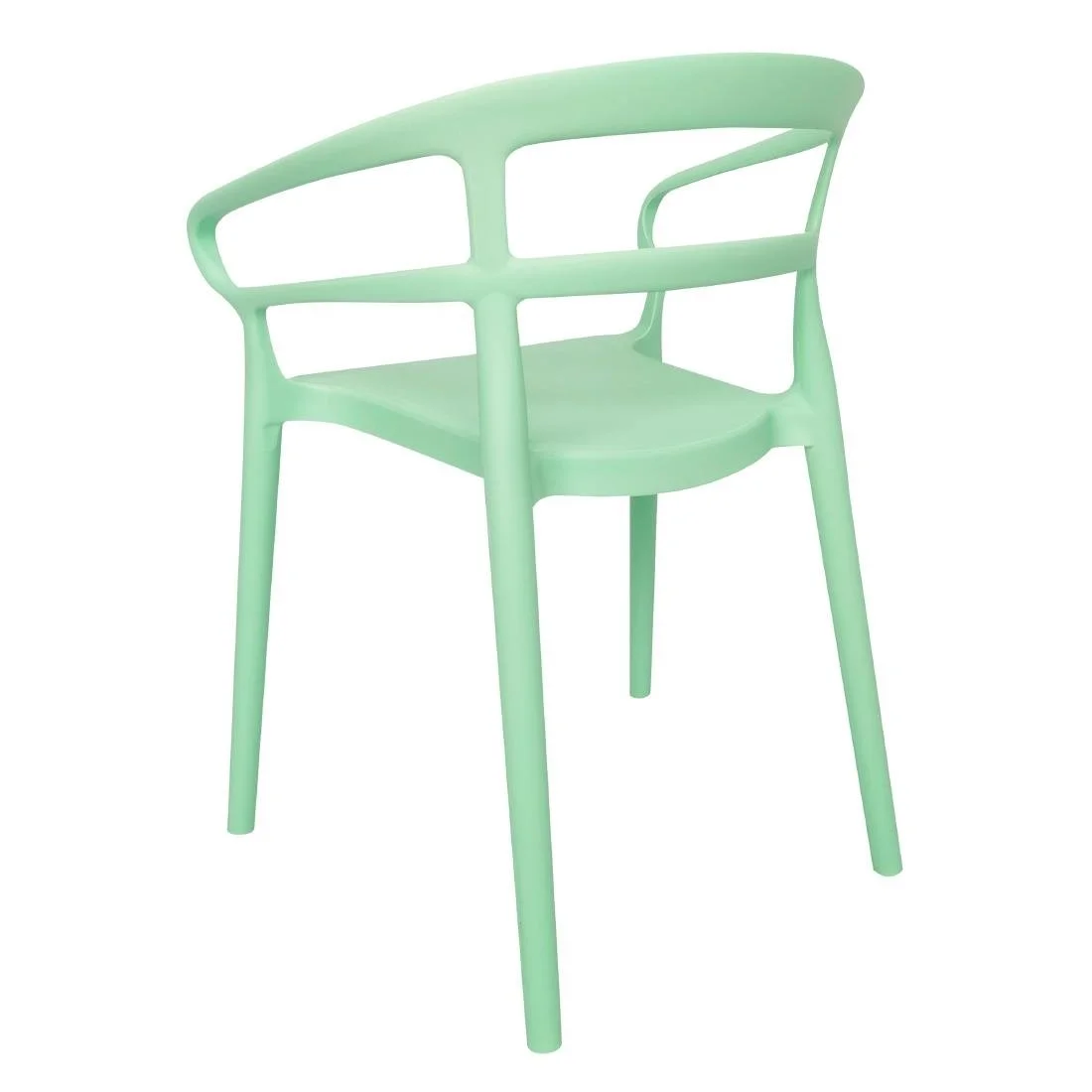 Bolero Mateo Café Chairs Mint Green (2 Pack) - Image 3
