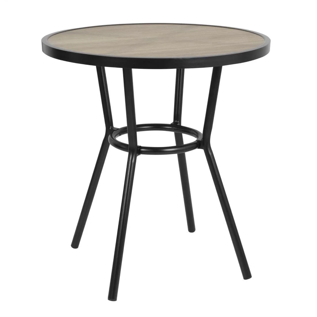 Bolero Marston Round Outdoor Table Black 700mm - Image 1