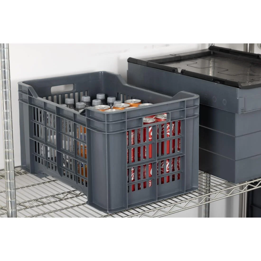 Vogue Perforated Plastic Storage Crate 542x360x290mm - Image 16