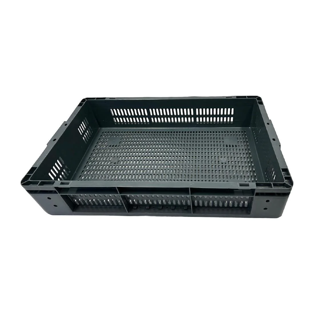 Vogue Perforated Plastic Storage Crate 600x400x120mm - Image 9