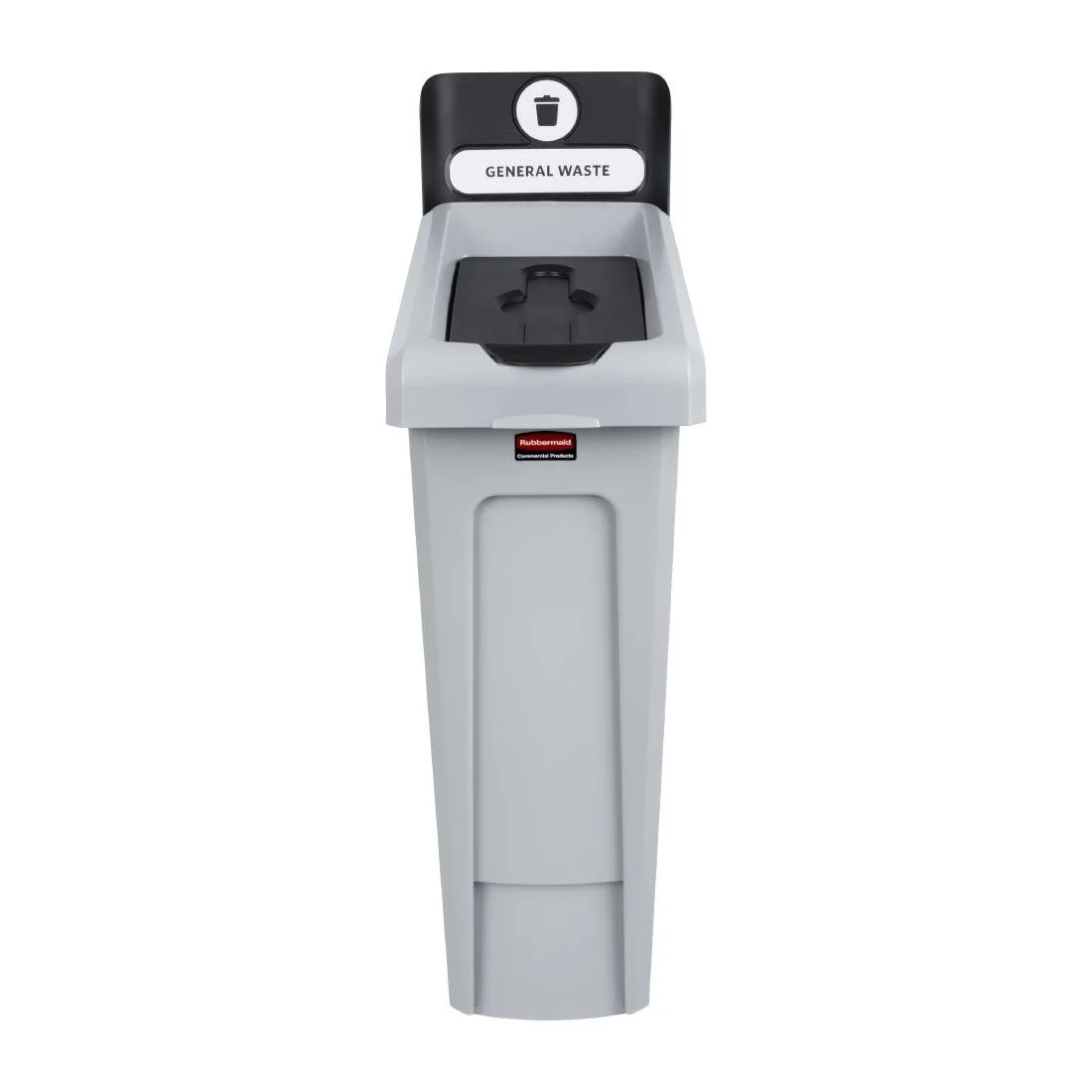 Rubbermaid Slim Jim General Waste Recycling Station Black 87Ltr - Image 1