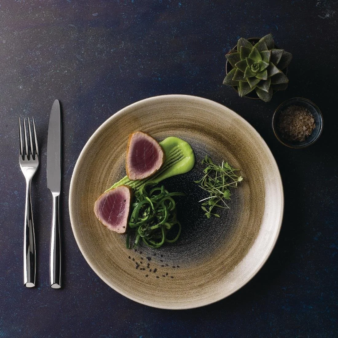 Churchill Stonecast Aqueous Coupe Plates Bayou Taupe 260mm (12 Pack) - Image 8