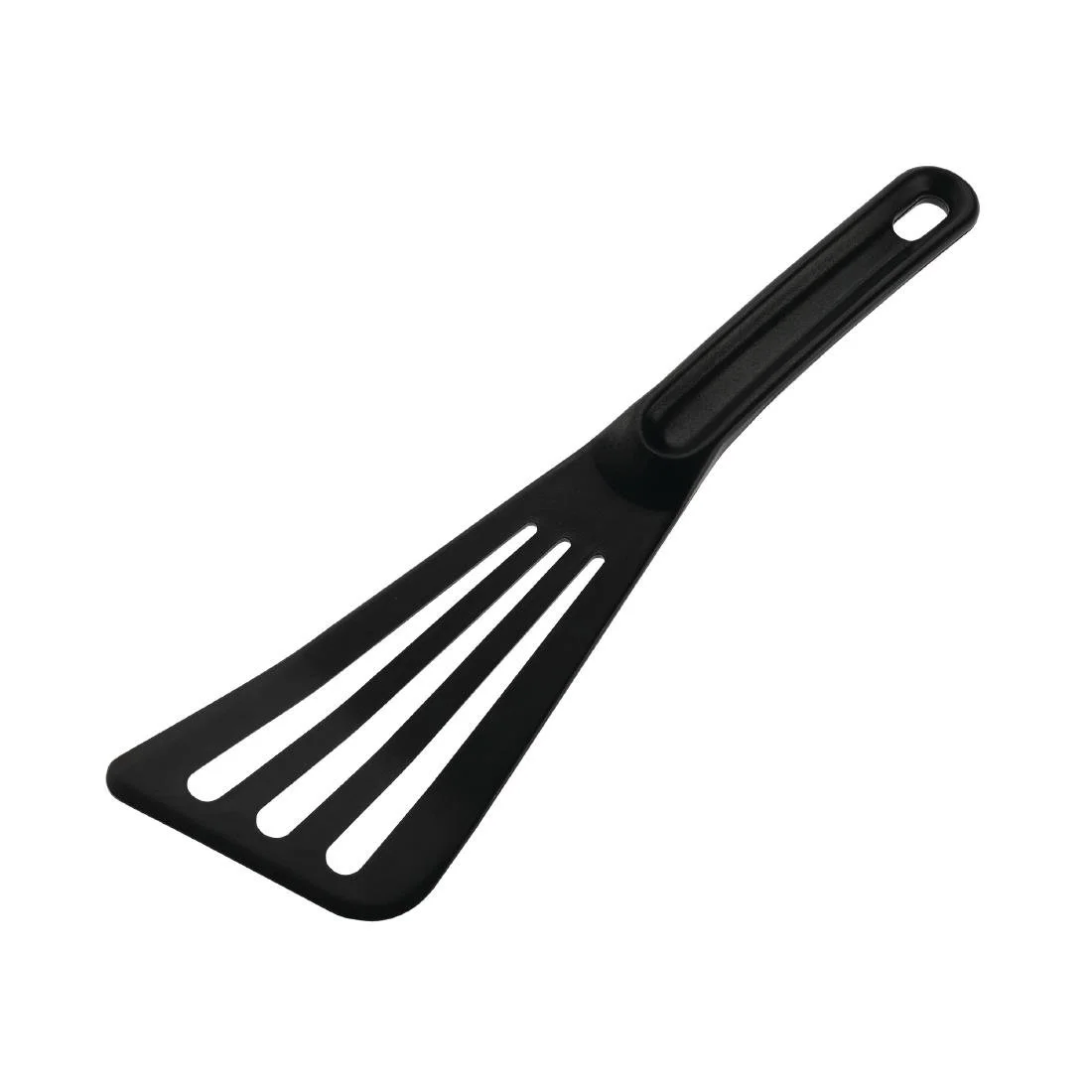 Matfer Bourgeat Pelton Exoglass Slotted Spatula 30cm Black - Image 1