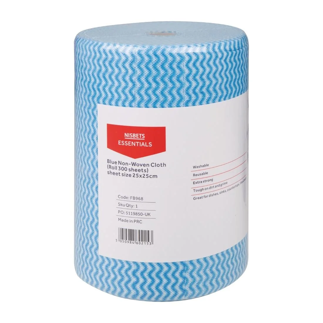 Nisbets Essentials Non-Woven Cloth Blue (Roll of 300 Sheets) - Image 2