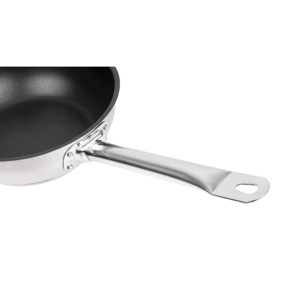Vogue Stainless Steel Non-Stick Teflon Platinum Plus Sauté Pan 20cm - Image 5