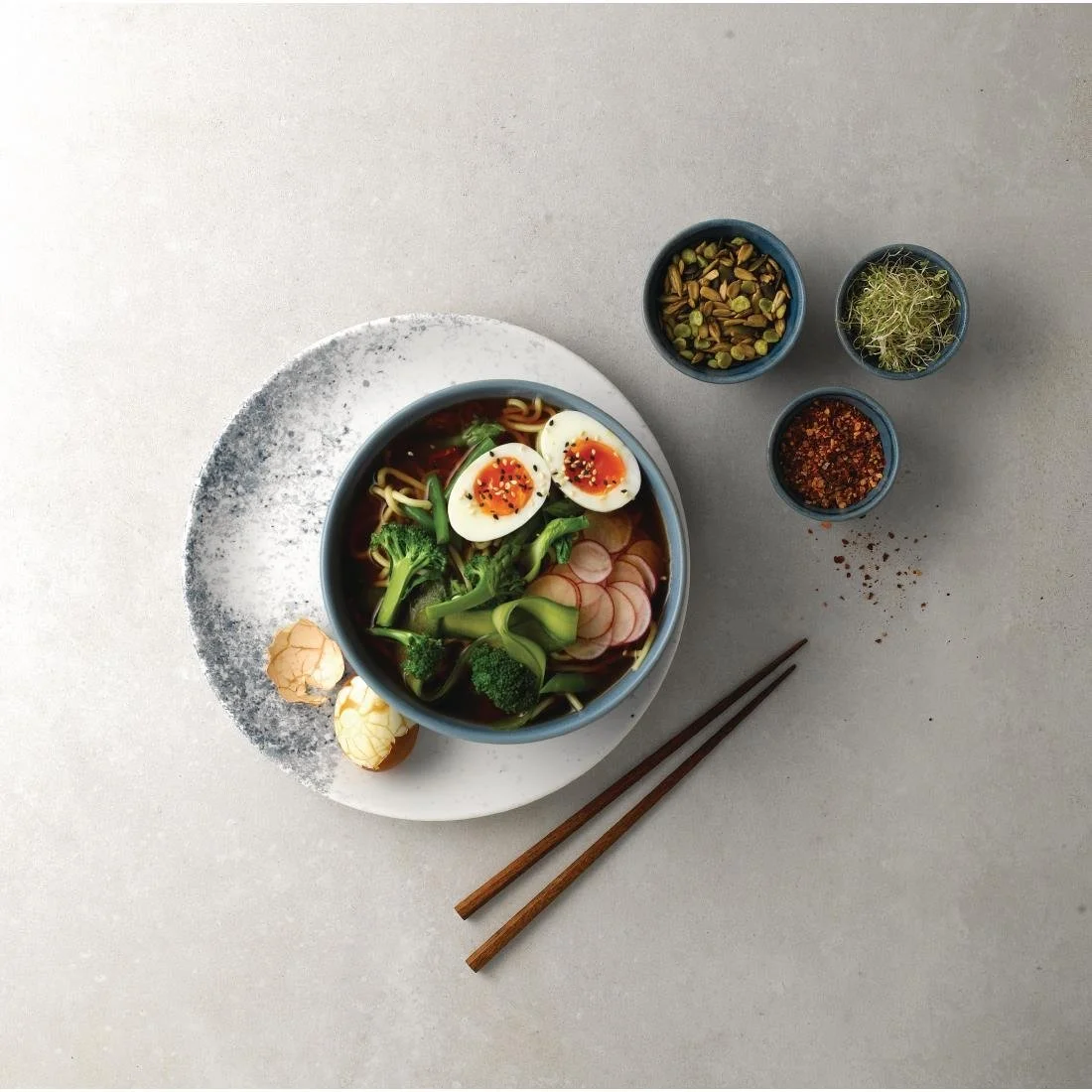 Churchill Super Vitrified Nourish Oslo Blue Deep Bowls 155mm (6 Pack) - Image 2