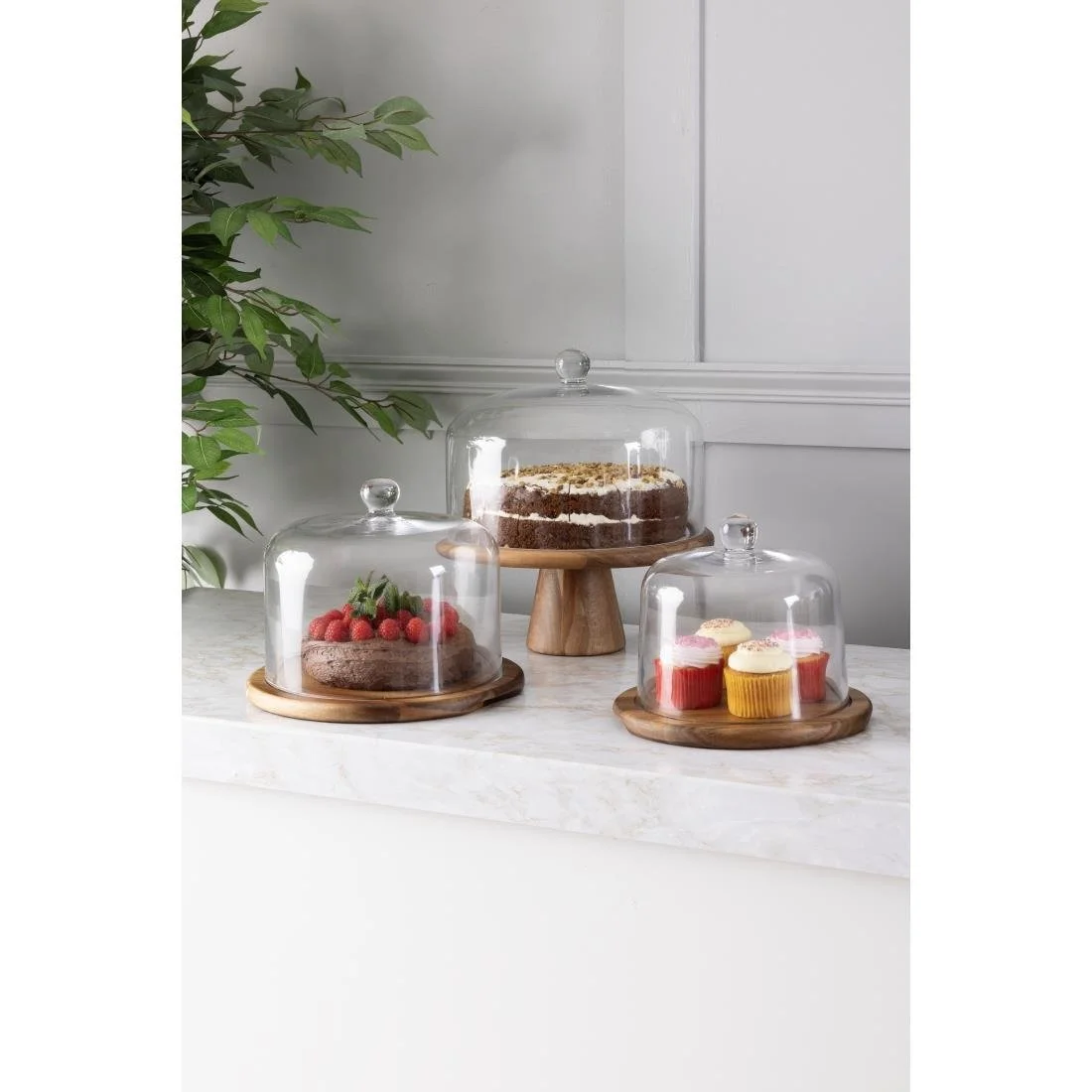 Olympia Acacia Cake Stand 305x127(H)mm - Image 4