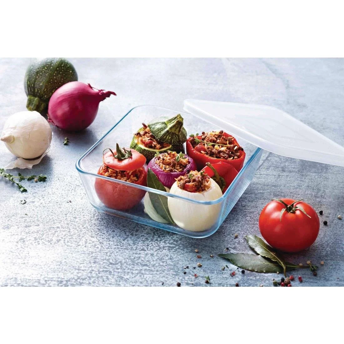 Pyrex Cook & Freeze Square Dish with Lid 850ml - Image 3