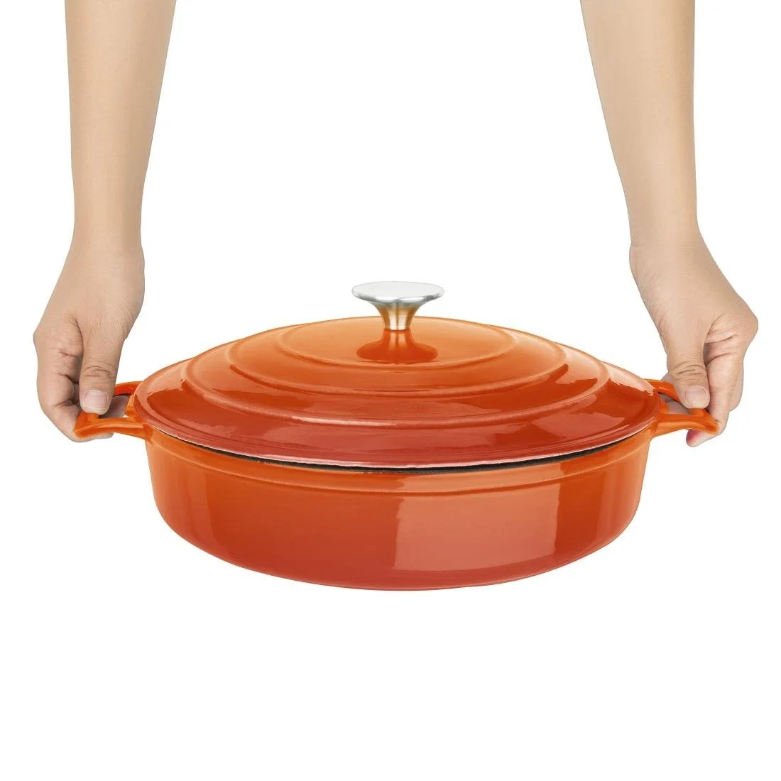 Vogue Round Sauté Pan Orange 28cm - Image 4