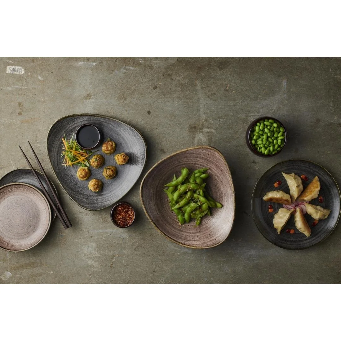 Churchill Stonecast Raw Lotus Plate Black 229mm (12 Pack) - Image 3