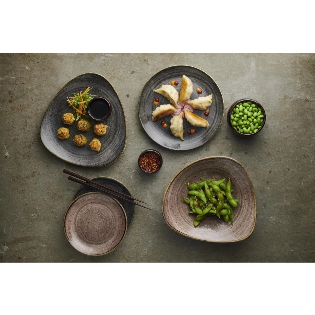 Churchill Stonecast Raw Lotus Plate Black 229mm (12 Pack) - Image 2