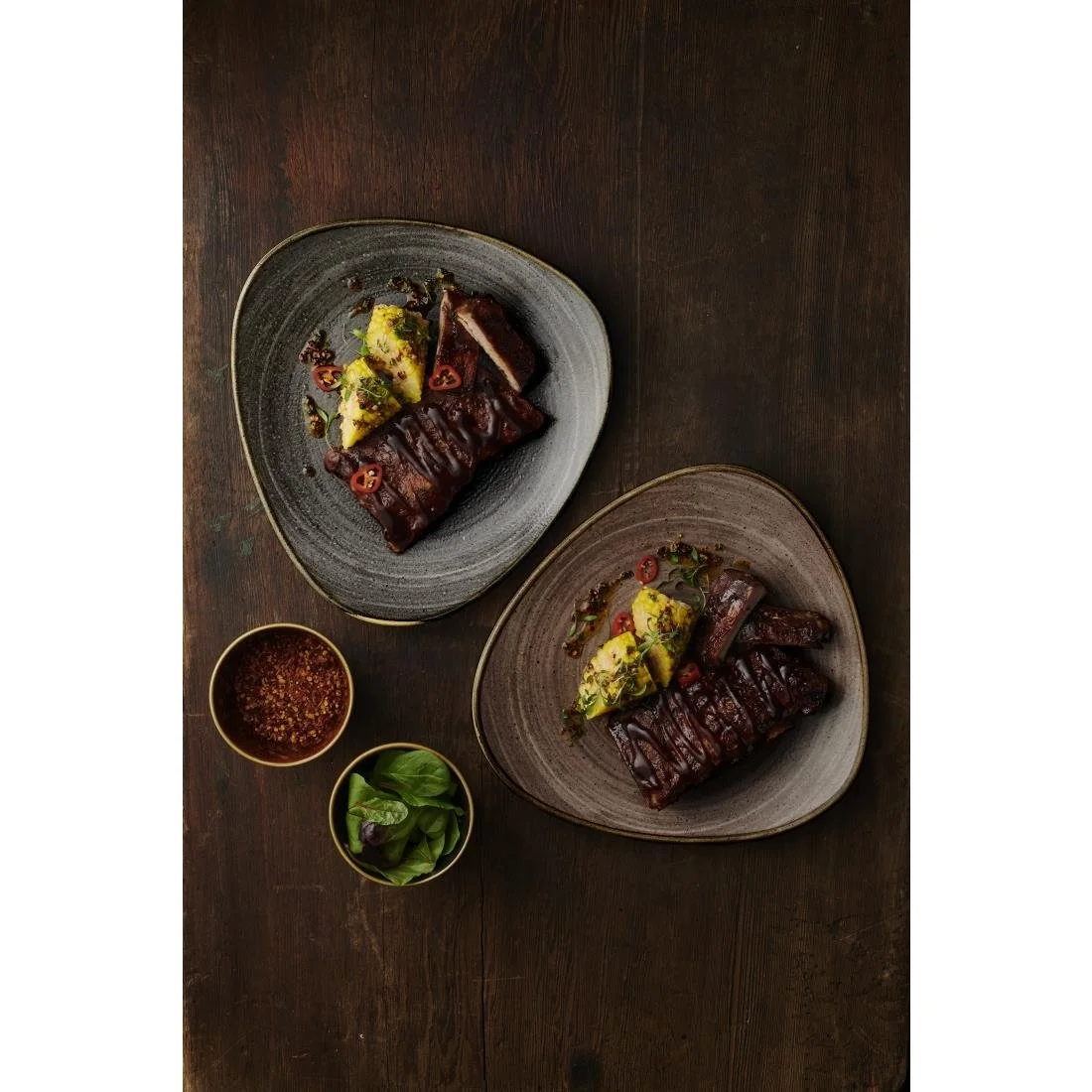 Churchill Stonecast Raw Lotus Plate Brown 229mm (12 Pack) - Image 2