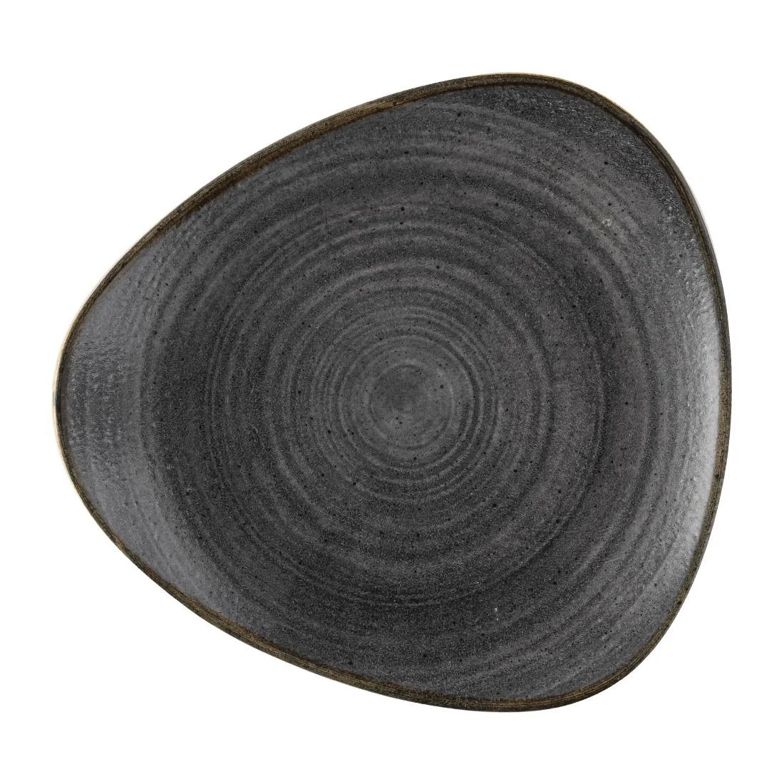 Churchill Stonecast Raw Lotus Plate Black 254mm (12 Pack) - Image 1