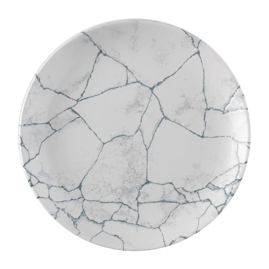 Churchill Studio Prints Kintsugi Pearl Evolve Coupe Plates Grey 260mm (12 Pack) - Image 1