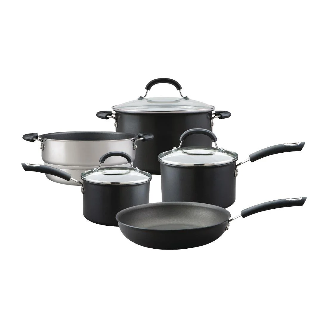 Circulon Total Hard Anodised Aluminium Non-Stick 5-Piece Pan Set