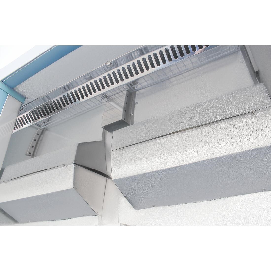 Polar Double Door Slimline Fridge Stainless Steel 960Ltr