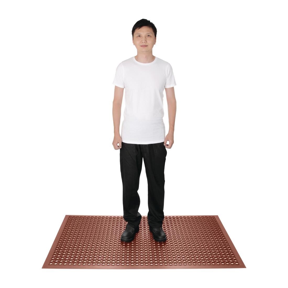 Jantex Rubber Anti Fatigue Mat Red