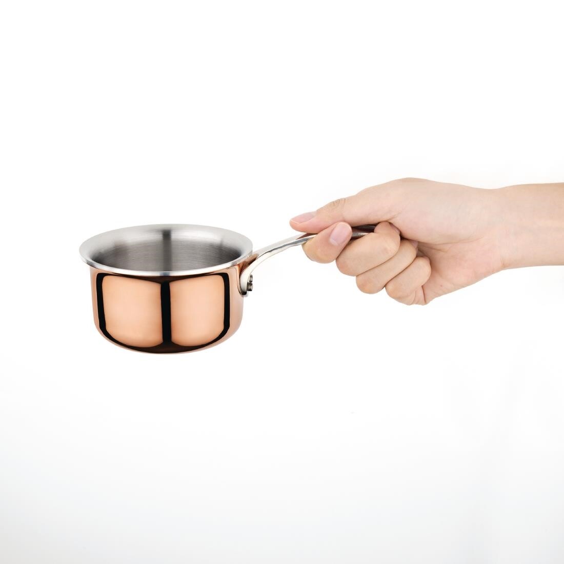 Vogue Mini Copper Tri Wall Saucepan 330ml