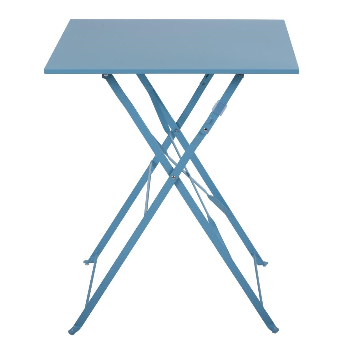 Bolero Seaside Blue Pavement Style Steel Table Square 600mm