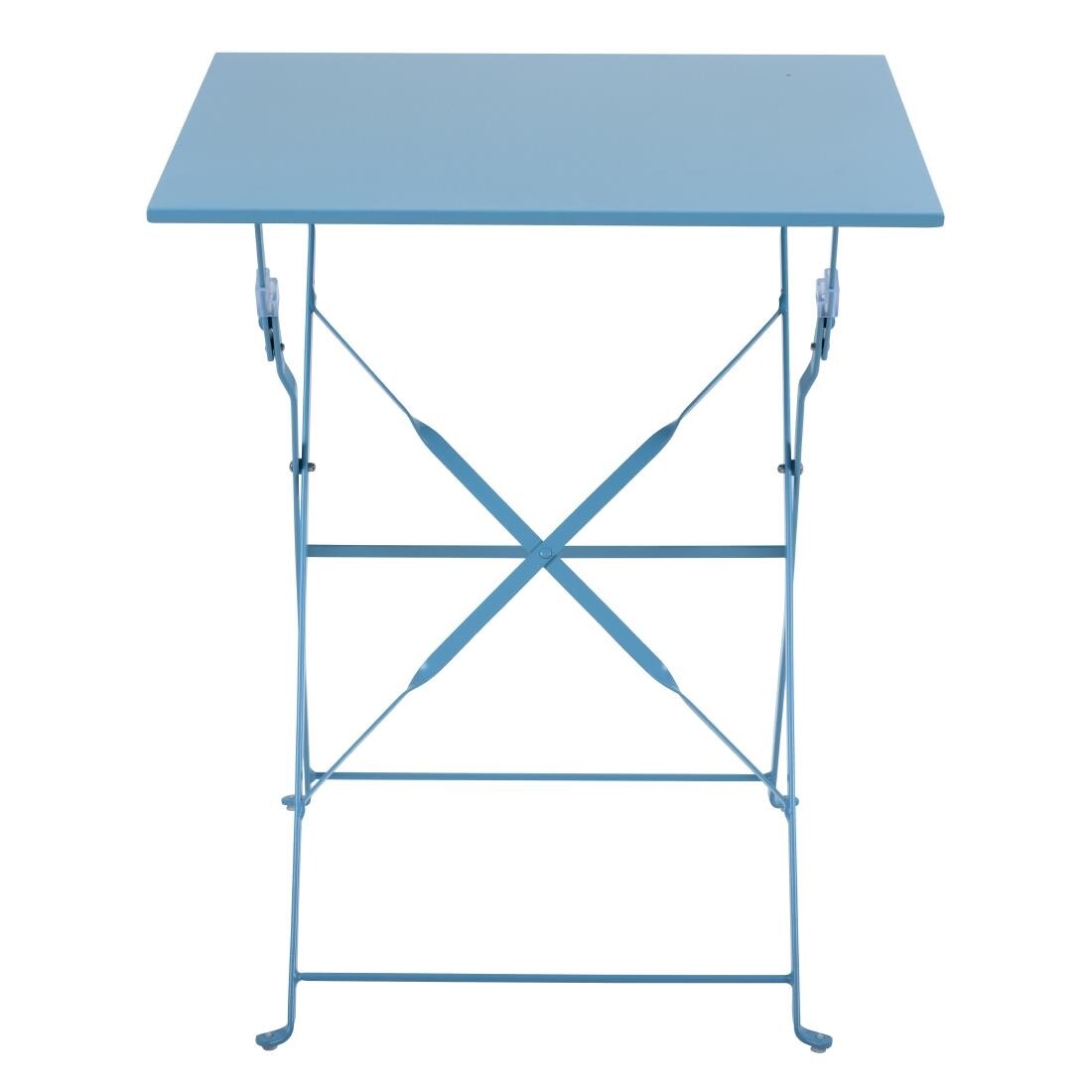 Bolero Seaside Blue Pavement Style Steel Table Square 600mm