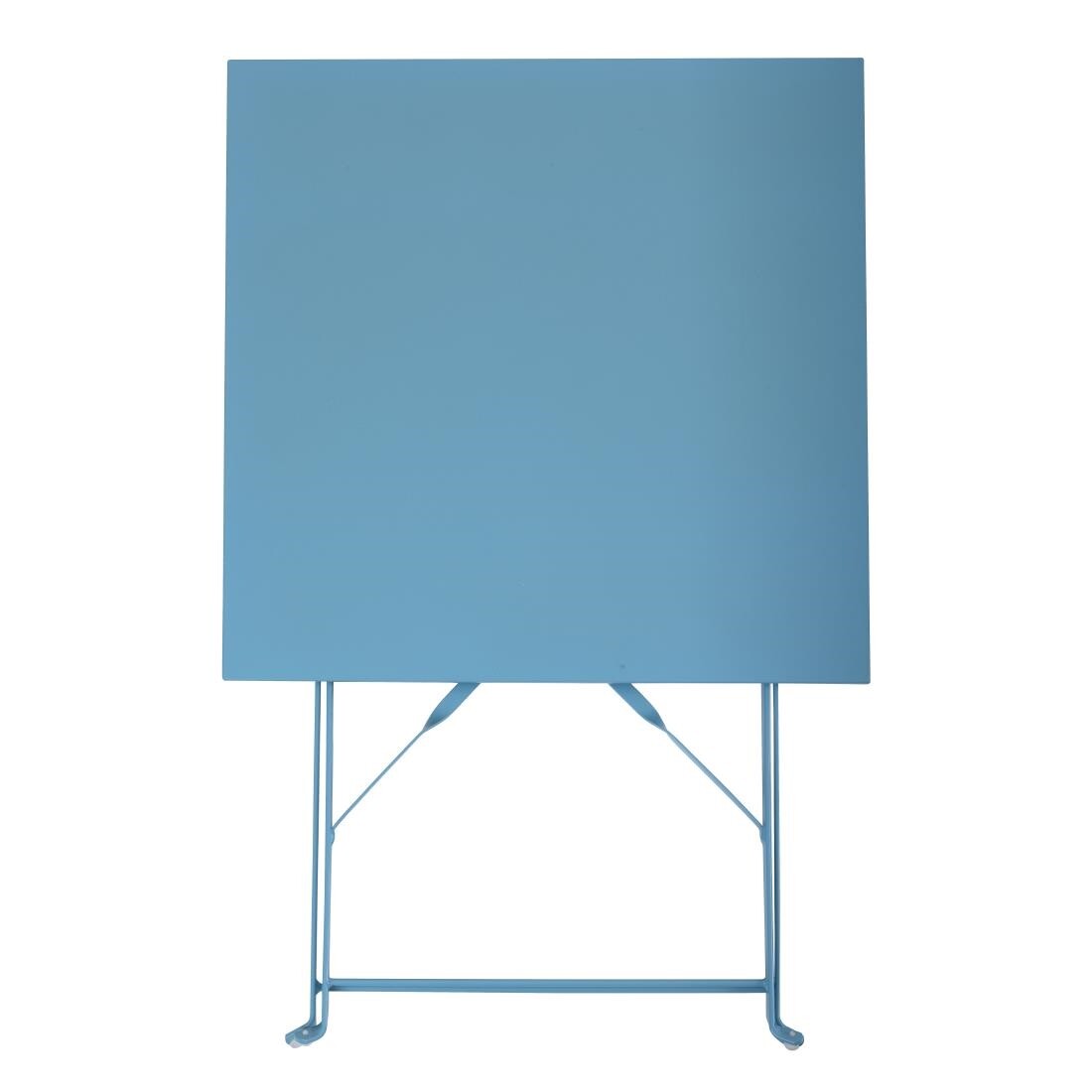Bolero Seaside Blue Pavement Style Steel Table Square 600mm