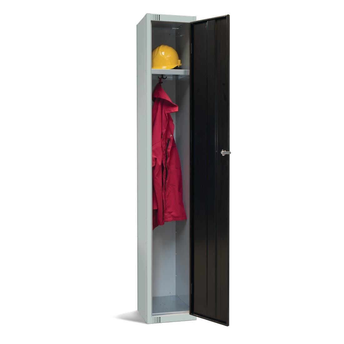 Elite Single Door Coin Return Locker Black