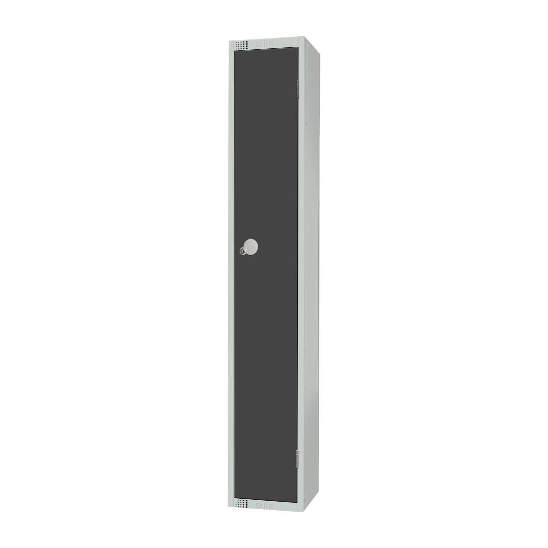 Elite Single Door Padlock Locker Graphite Grey