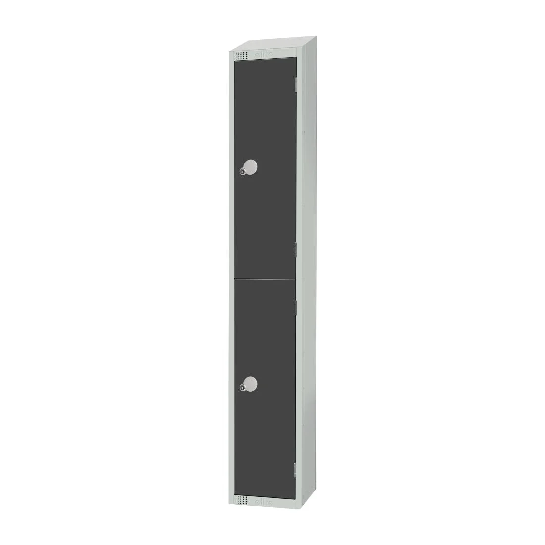 Elite Double Door Electronic Combination Locker with Sloping Top Graphite Grey