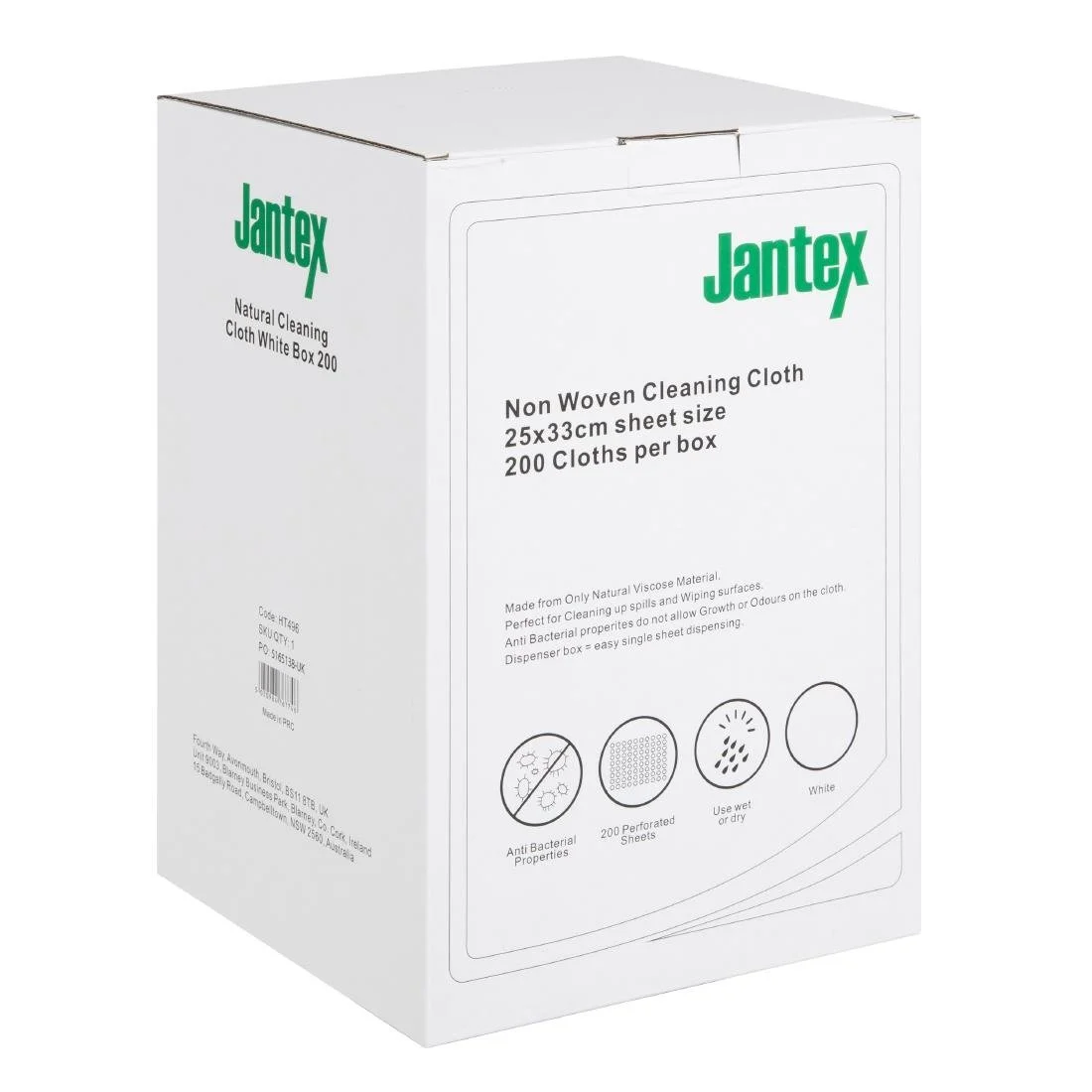 Jantex Green Compostable Cleaning Cloth White (200 Pack) - Image 3