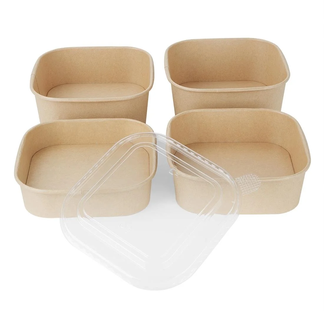 Fiesta Recyclable PET lid for Square Container Bases (300 Pack) - Image 6