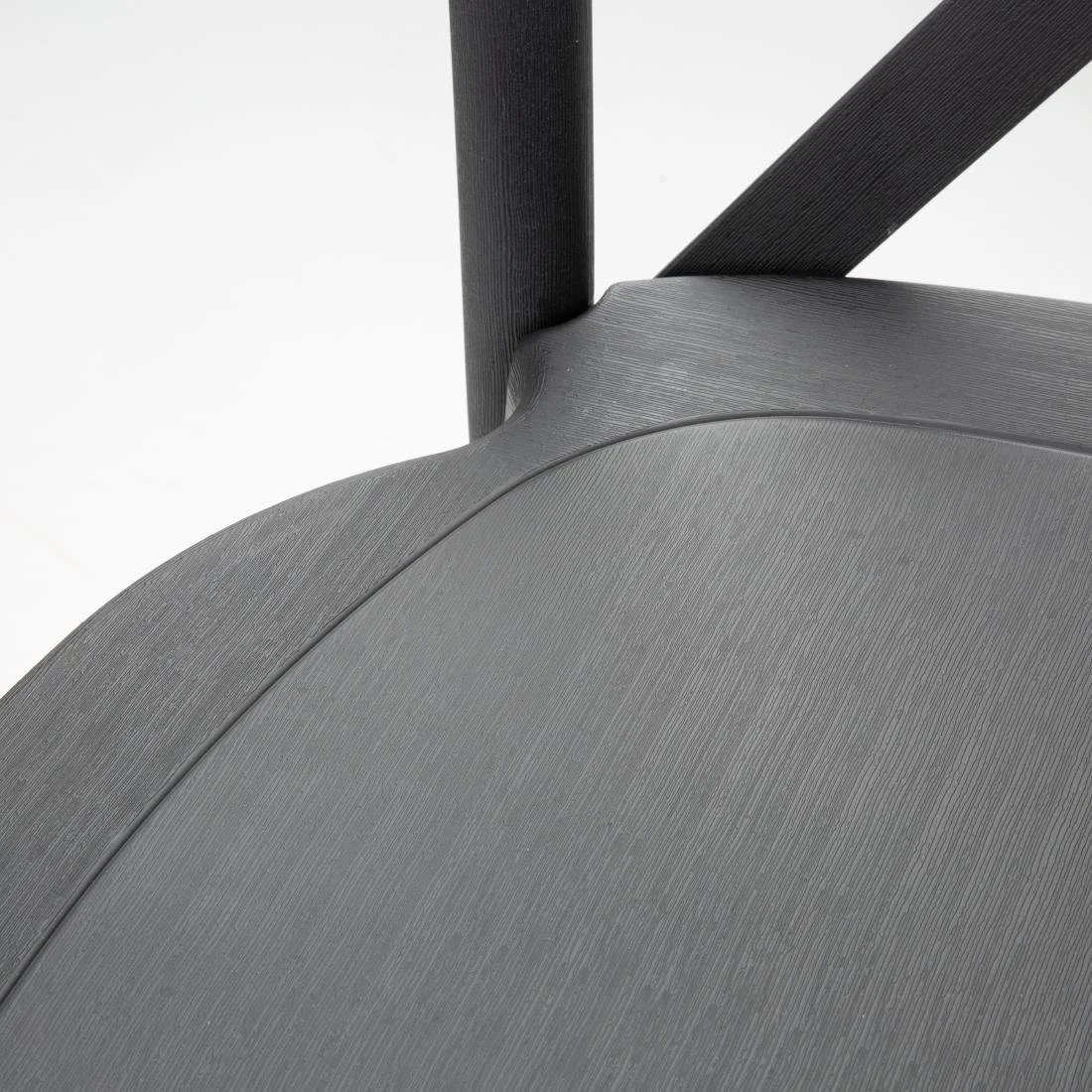 Bolero Manhattan Cross-Back Resin Chairs Black (4 Pack) - Image 4