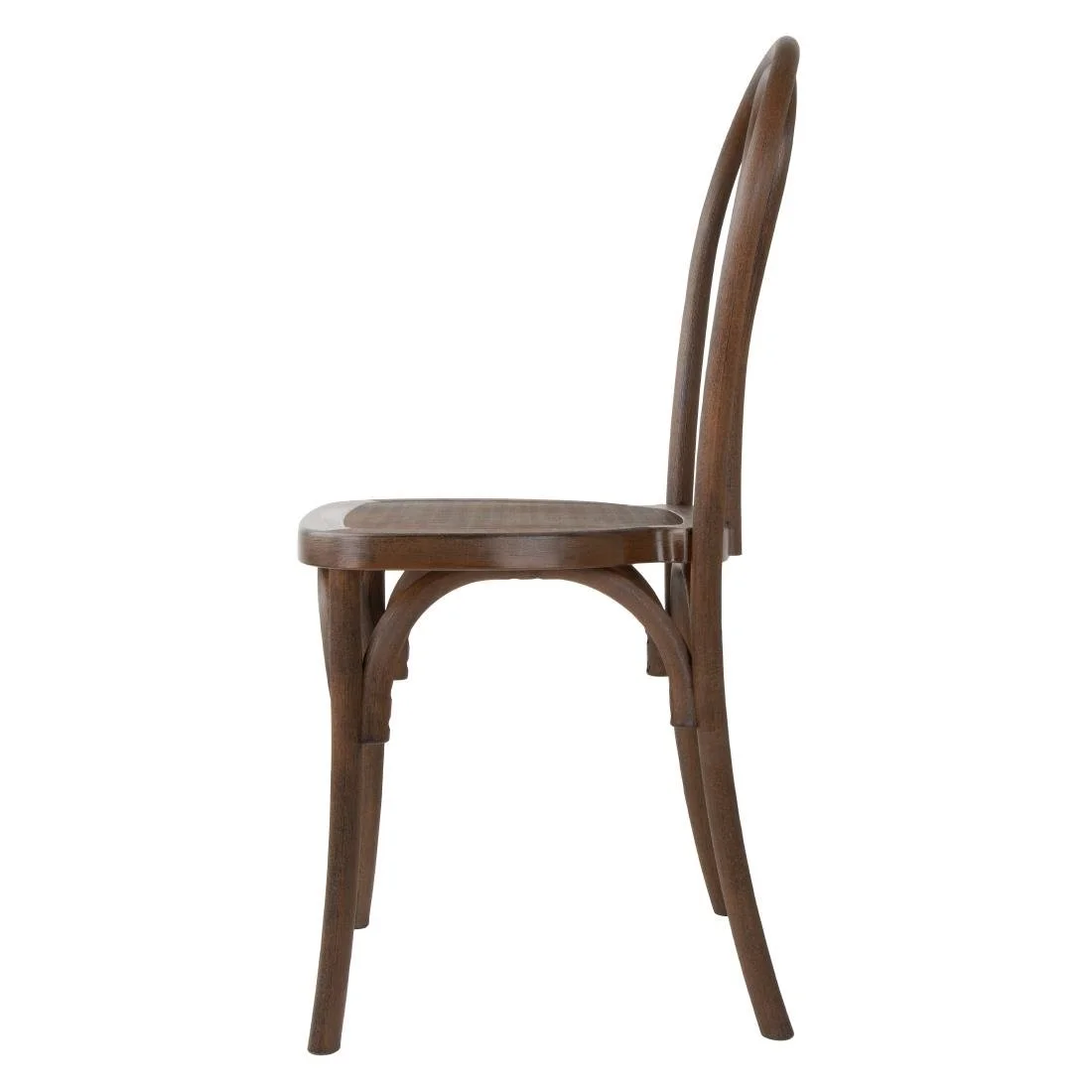 Bolero Soho Bentwood Style Resin Chairs Walnut (4 Pack) - Image 2