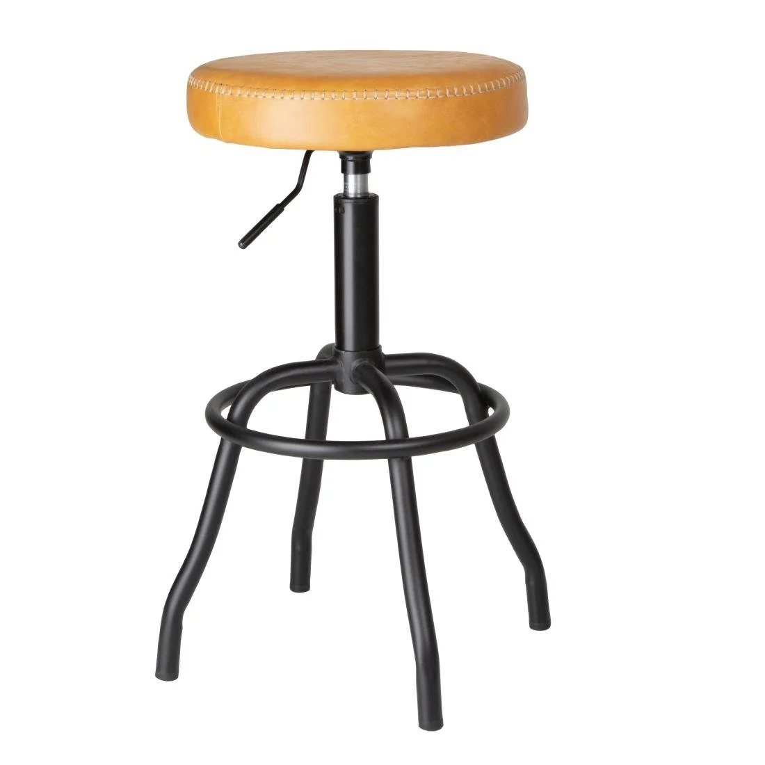 Bolero Brooklyn PU High Bar Stool - Caramel - Image 1