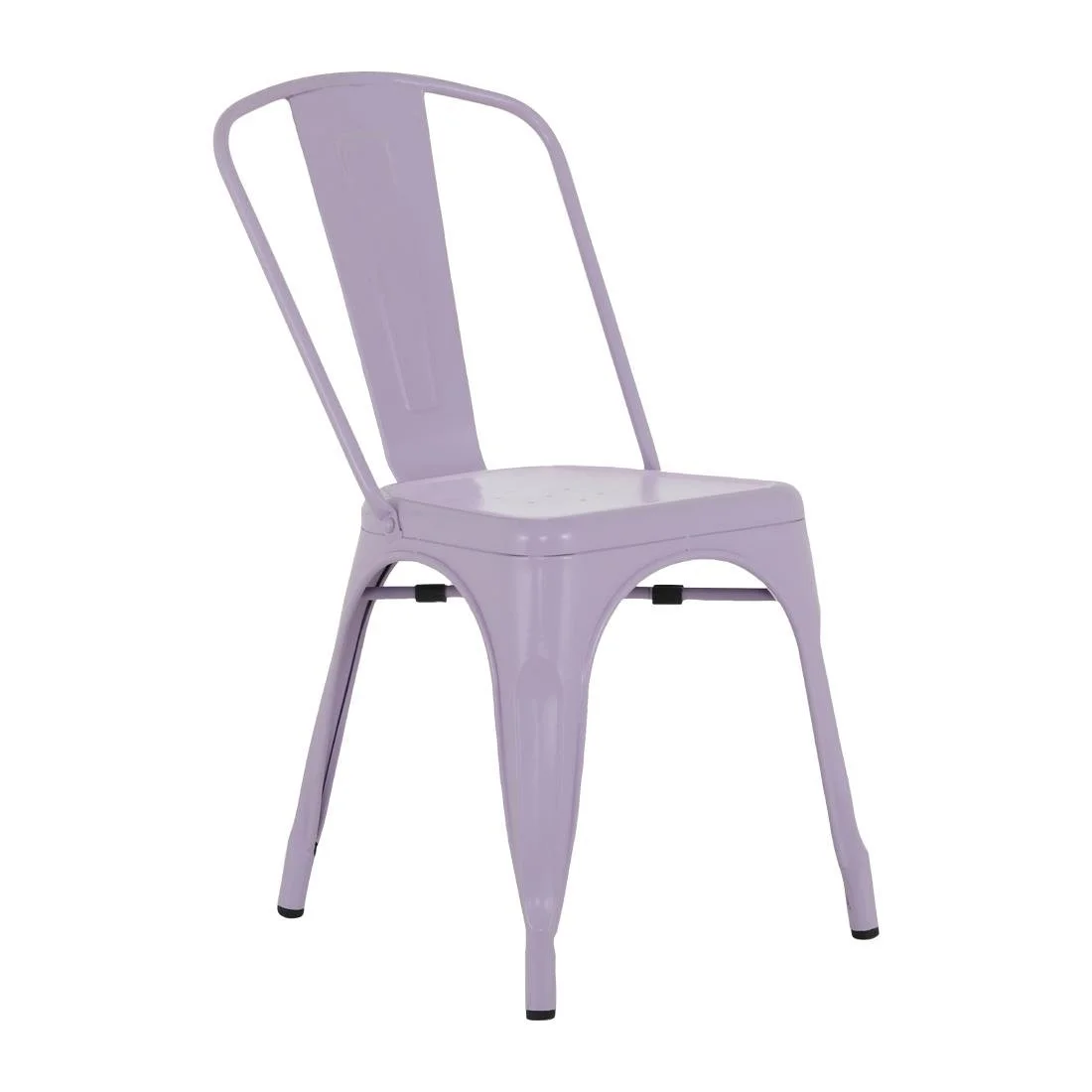 Bolero Bistro Metal Chairs Lilac Pop (4 Pack) - Image 1