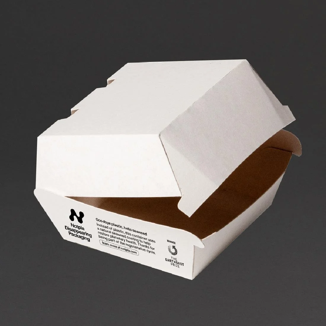 Notpla 5" Clamshell Burger Boxes - White (200 Pack) - Image 4